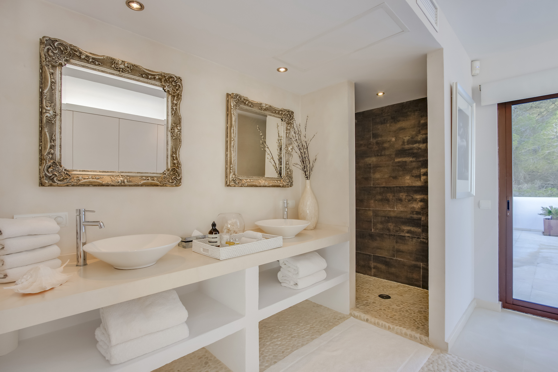 resa estates rental villa childfriendly north ibiza 2022 luxury can rio Grey bathroom NEW.jpg